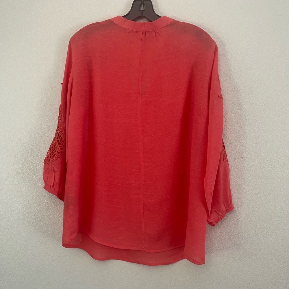 Zac & Rachel 3/4 Sleeve Blouse Size Large - Picture 2 of 4